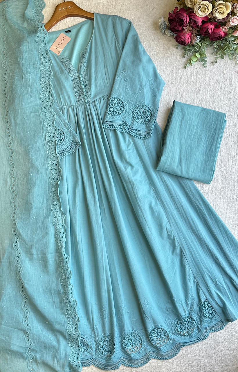 20370  Premium cotton anarkali