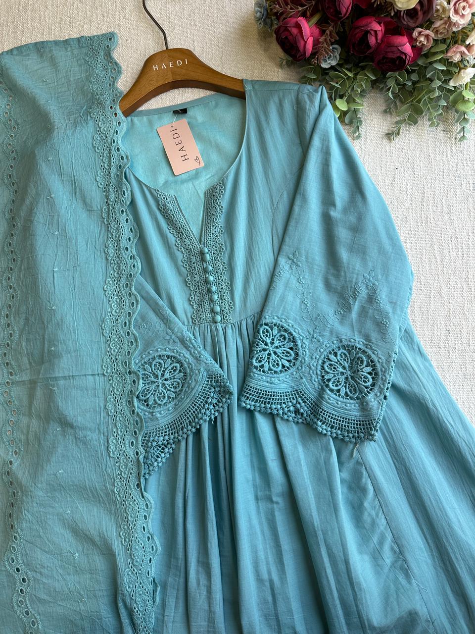 20370  Premium cotton anarkali