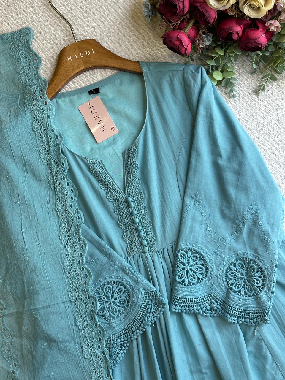 20370  Premium cotton anarkali