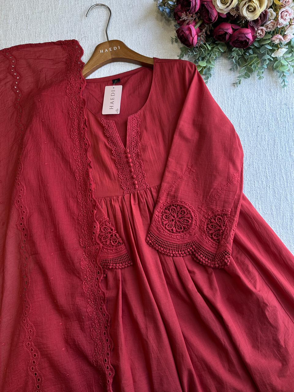 20370  Premium cotton anarkali