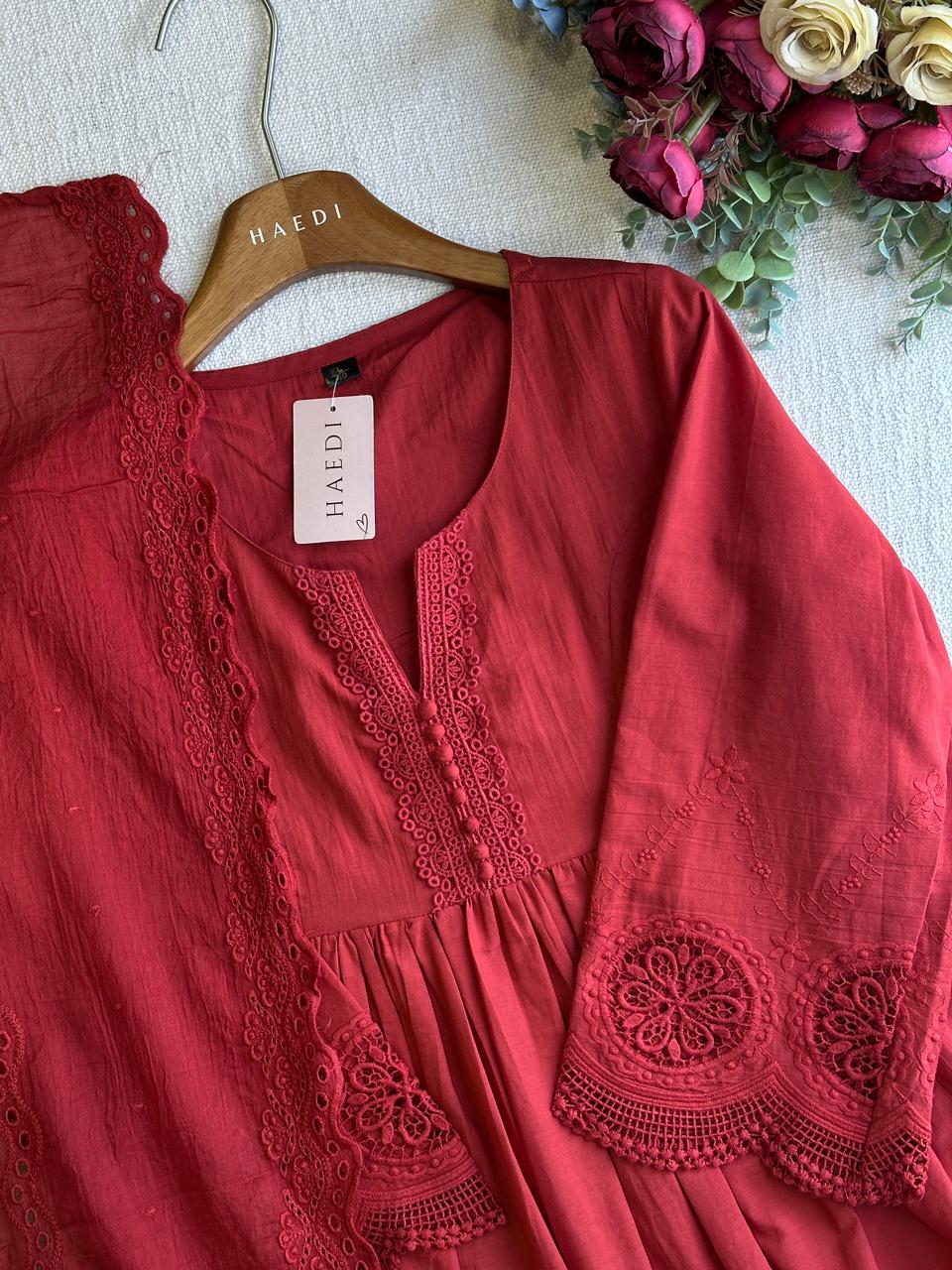 20370  Premium cotton anarkali