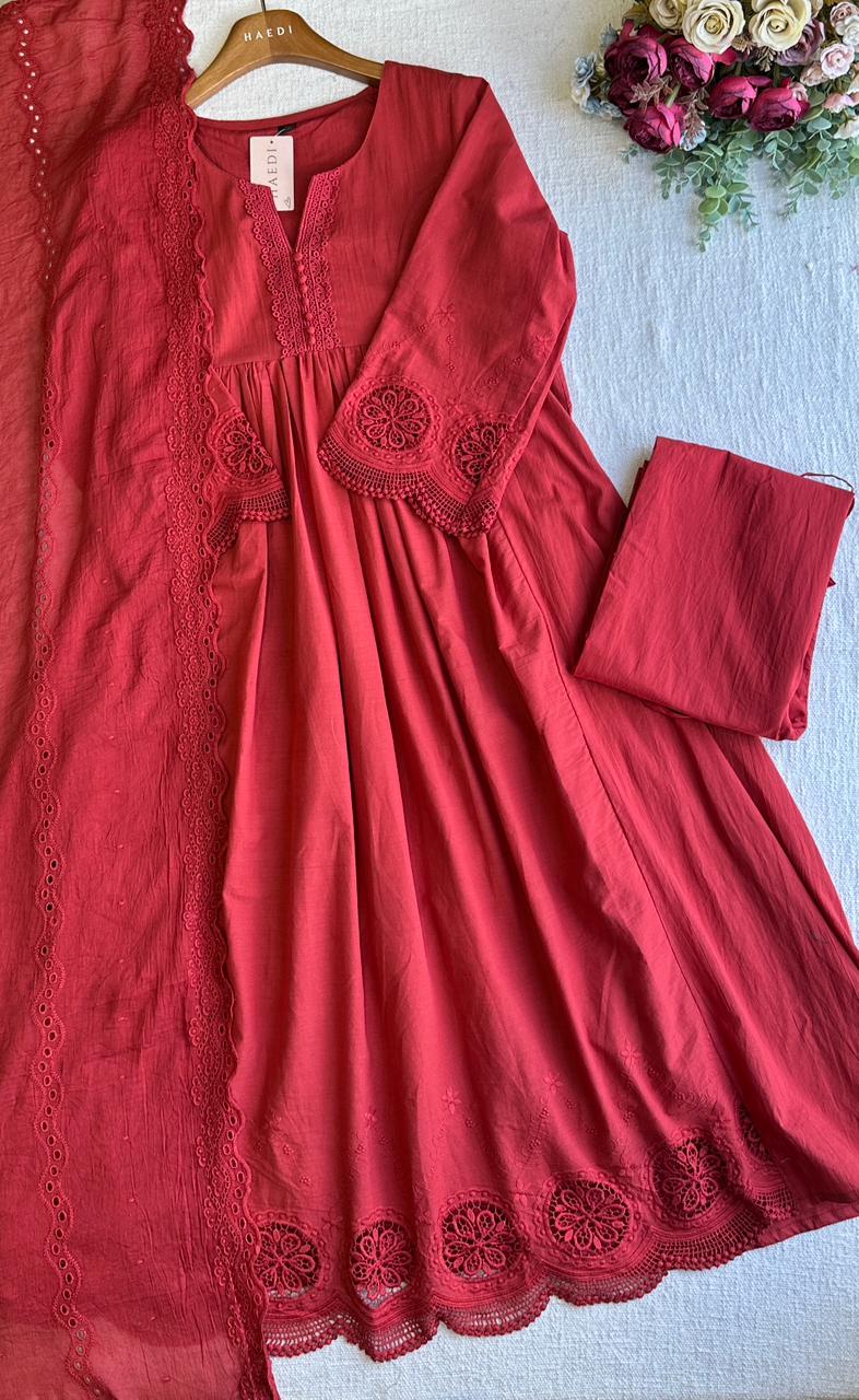 20370  Premium cotton anarkali