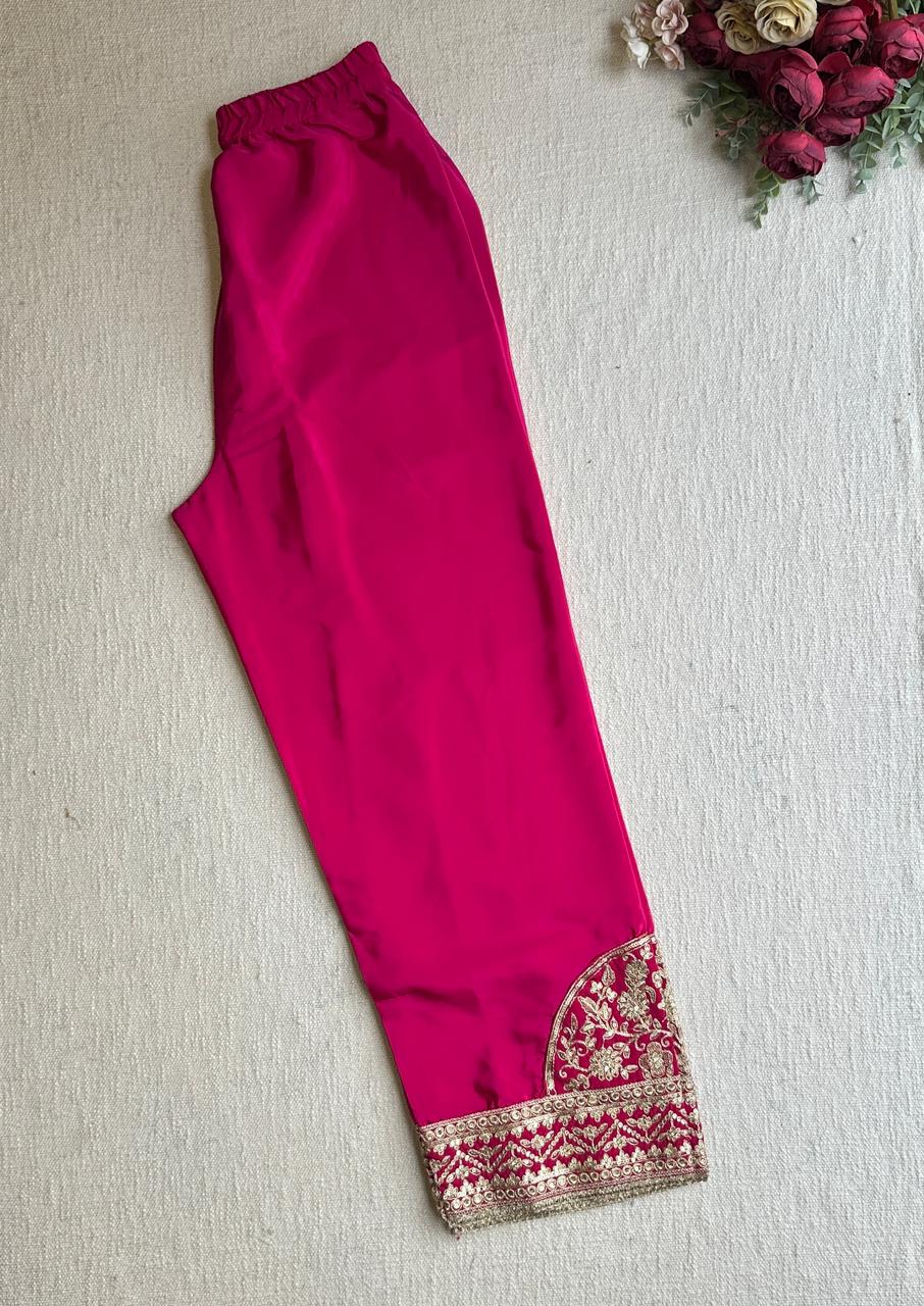 57663 Beautiful partywear kurta pant set