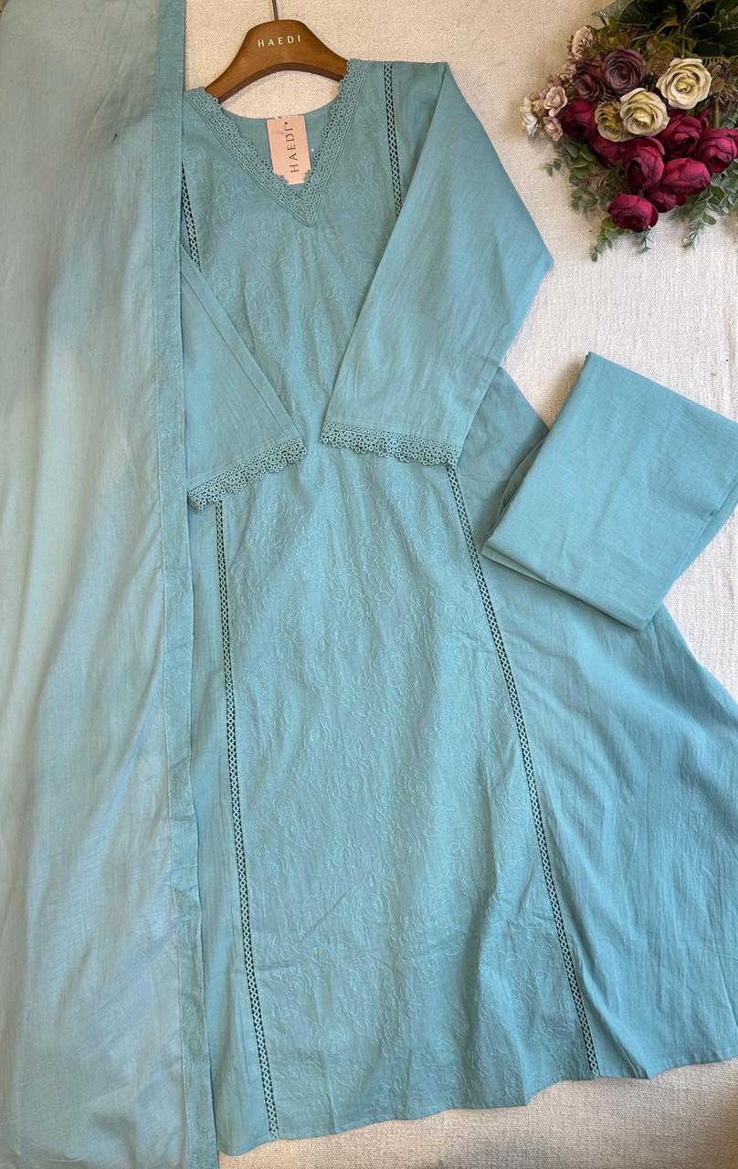 20540 Premium cotton Aline suit