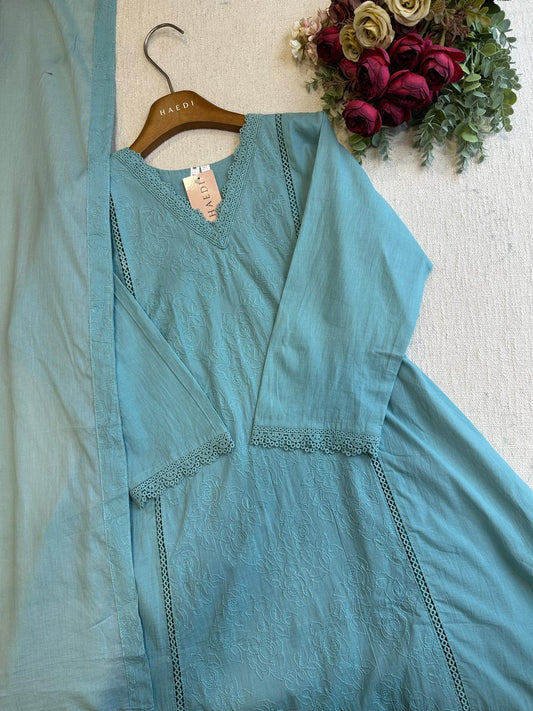 20540 Premium cotton Aline suit