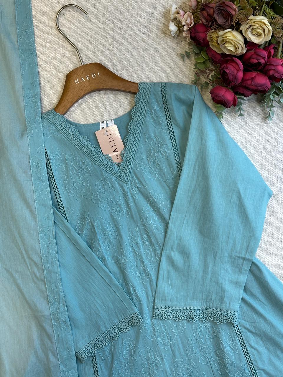 20540 Premium cotton Aline suit
