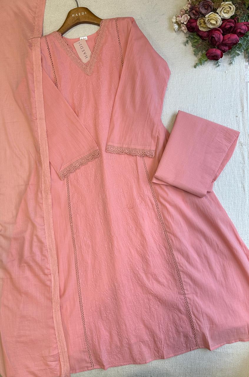 20540 Premium cotton Aline suit