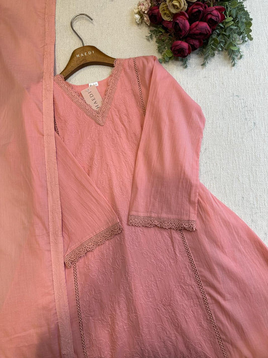 20540 Premium cotton Aline suit