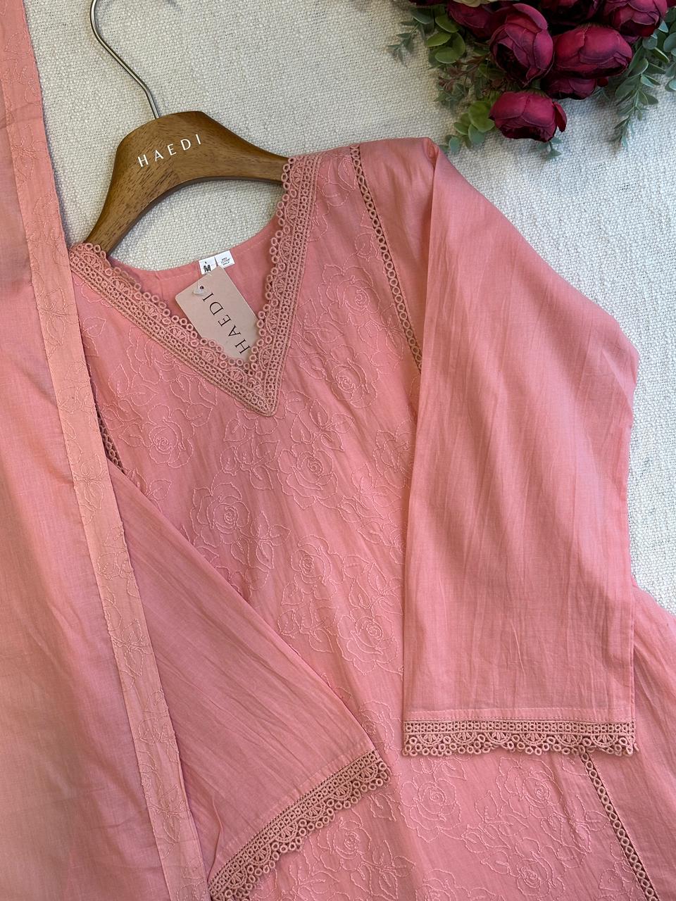 20540 Premium cotton Aline suit