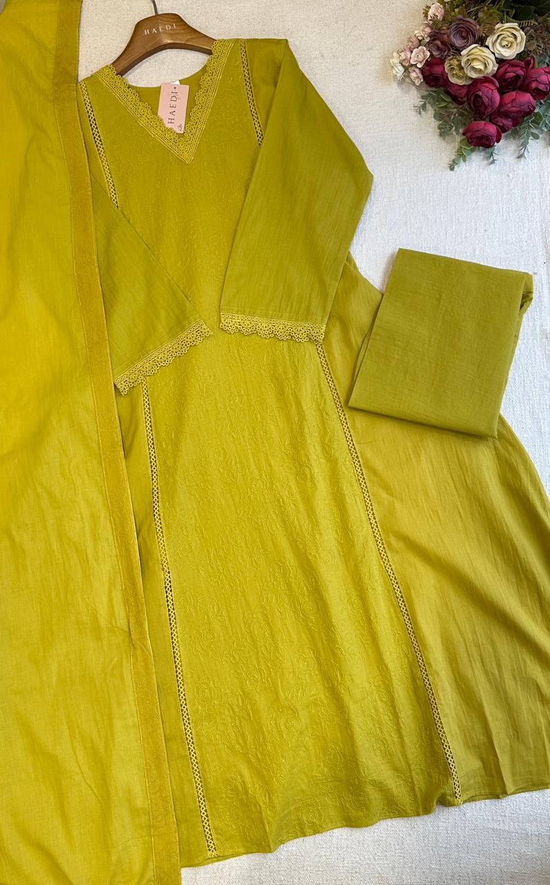 20540 Premium cotton Aline suit
