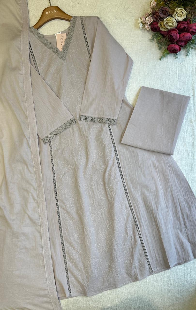 20540 Premium cotton Aline suit
