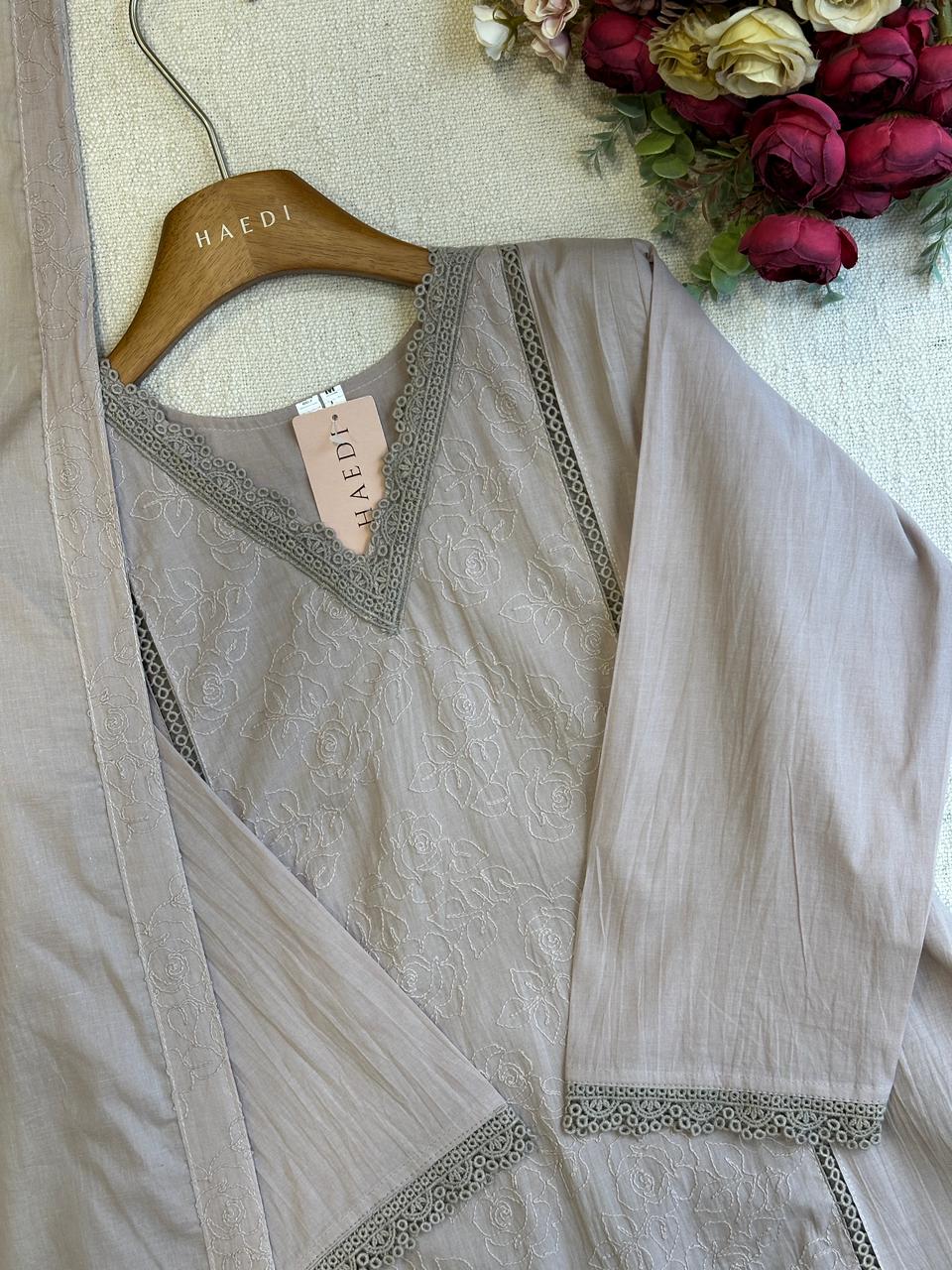 20540 Premium cotton Aline suit