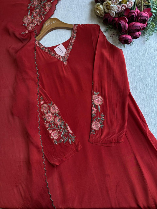 20571 Premium Crepe silk suit