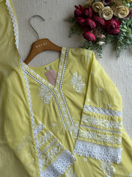20556/20555 Cotton embroidered suit