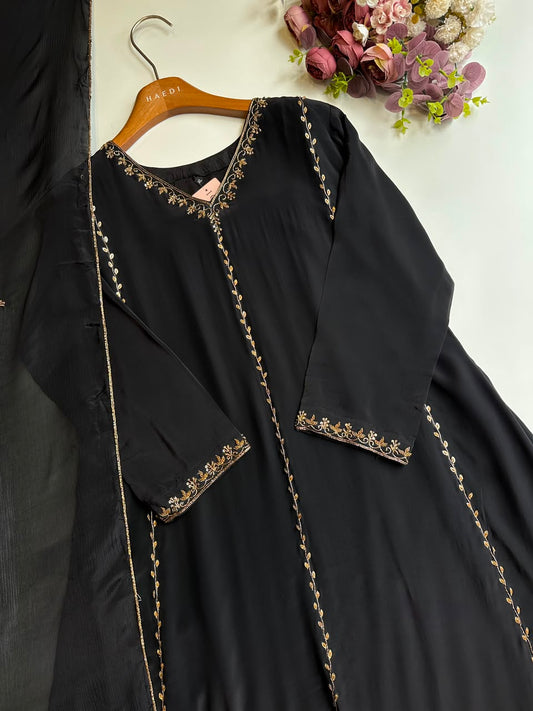 20554 Beautiful crepe silk anarkali