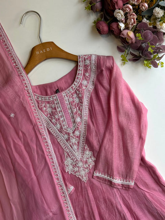 17398 Beautiful mul chanderi suit