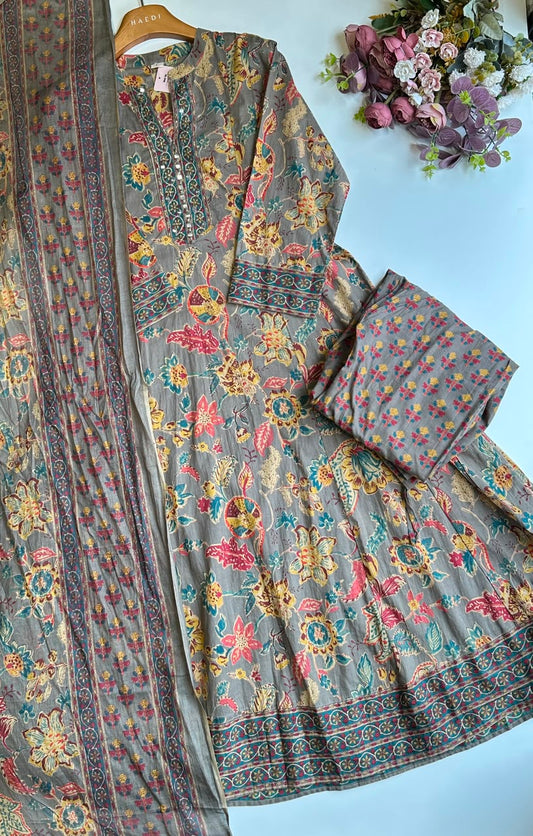 18376 Cotton anarkali suit