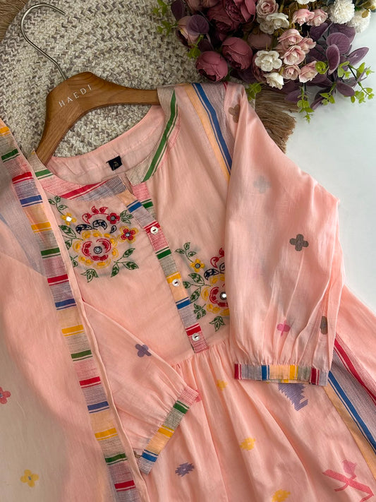 20576 Beautiful mul cotton anarkali