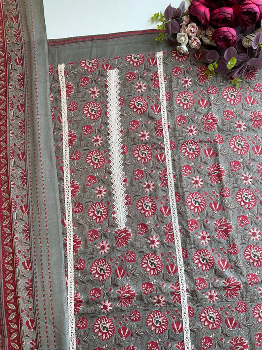 17086 Cotton unstiched suit