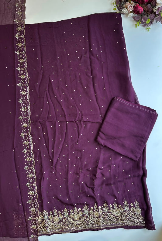 17903 Unstiched partywear suit