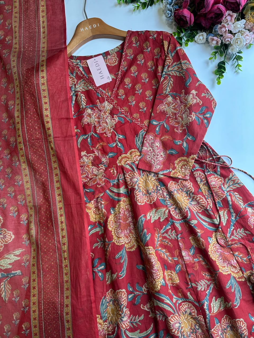 20494/CMD 58291 Beautiful cotton anarkali