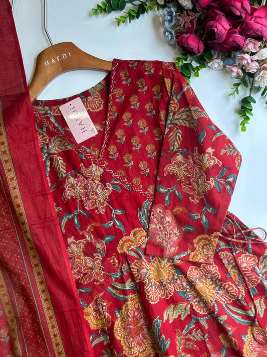20494 Beautiful cotton anarkali