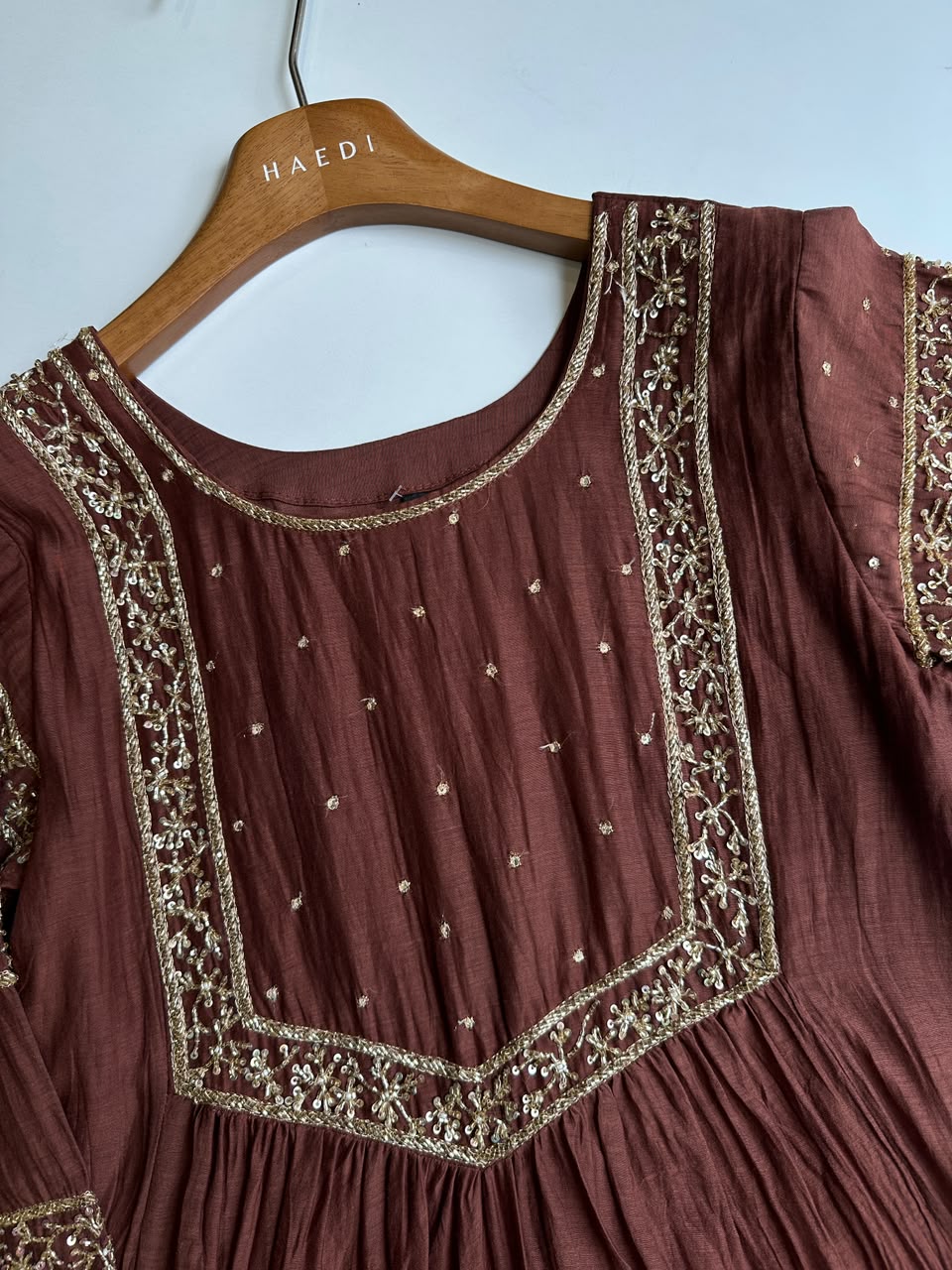 20897 /CMD 58665 Premium handworked malai chanderi suitJ