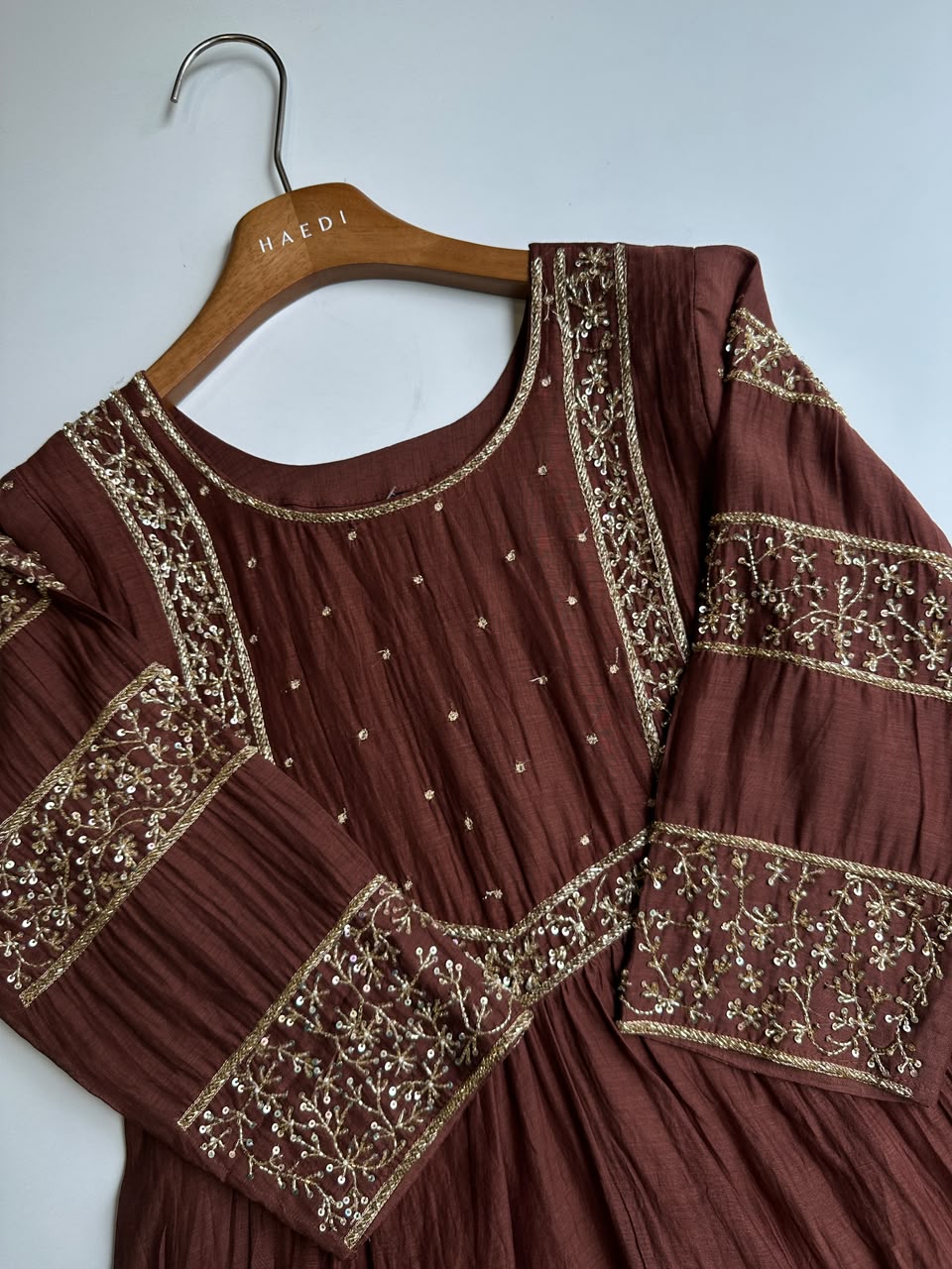 20897 /CMD 58665 Premium handworked malai chanderi suitJ