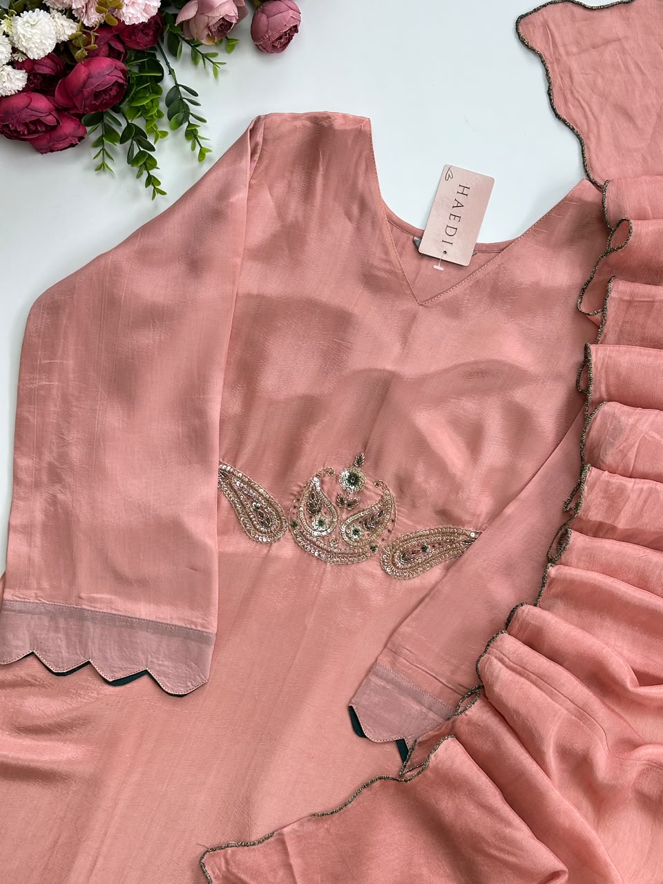 21011 Beautiful handworked designer suit