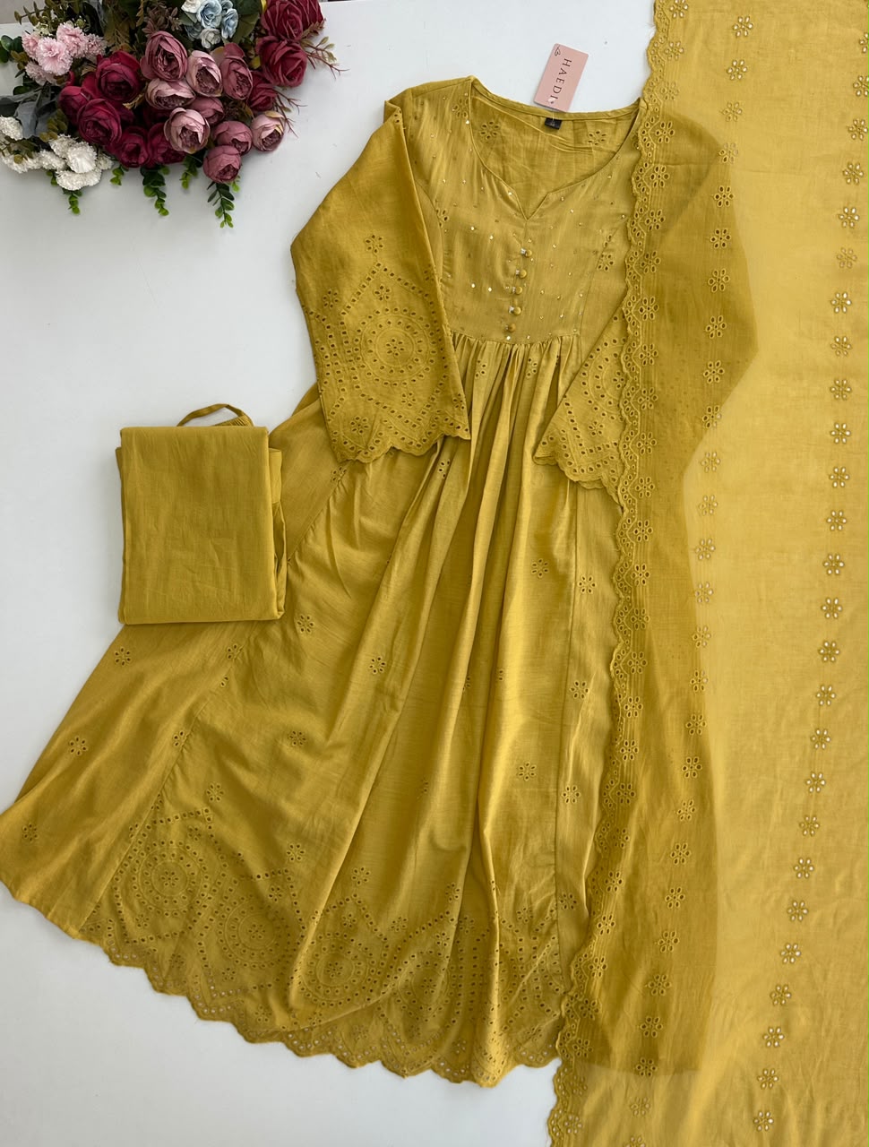20999 Beautiful cotton anarkali
