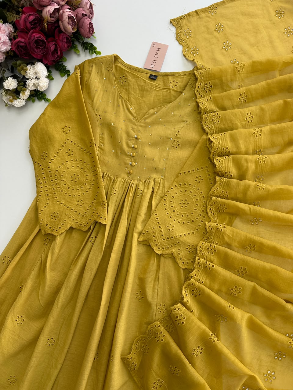 20999 Beautiful cotton anarkali