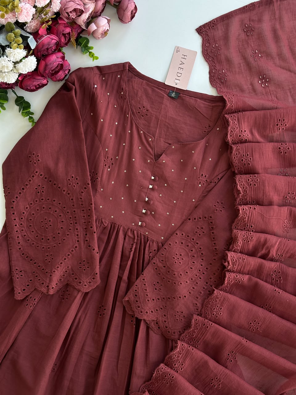 20999 Beautiful cotton anarkali