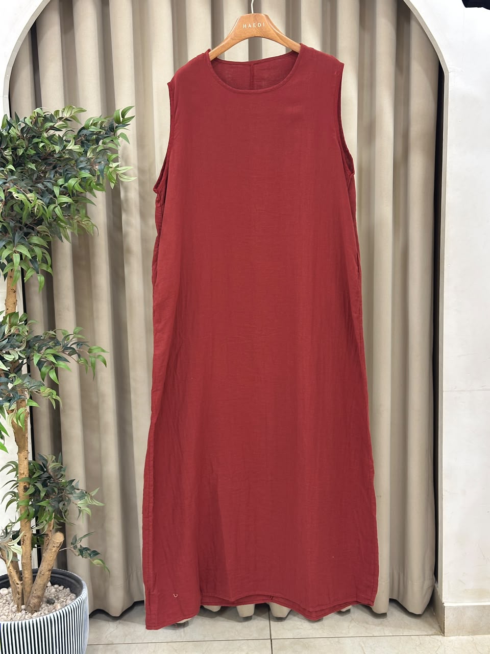 20842 Beautifull shirt & sleeveless maxie set