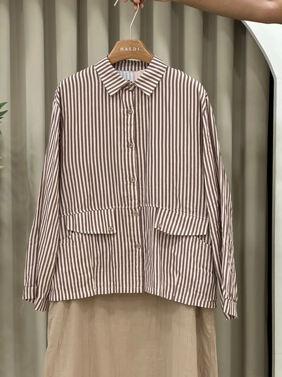 20842 Beautifull shirt & sleeveless maxie set