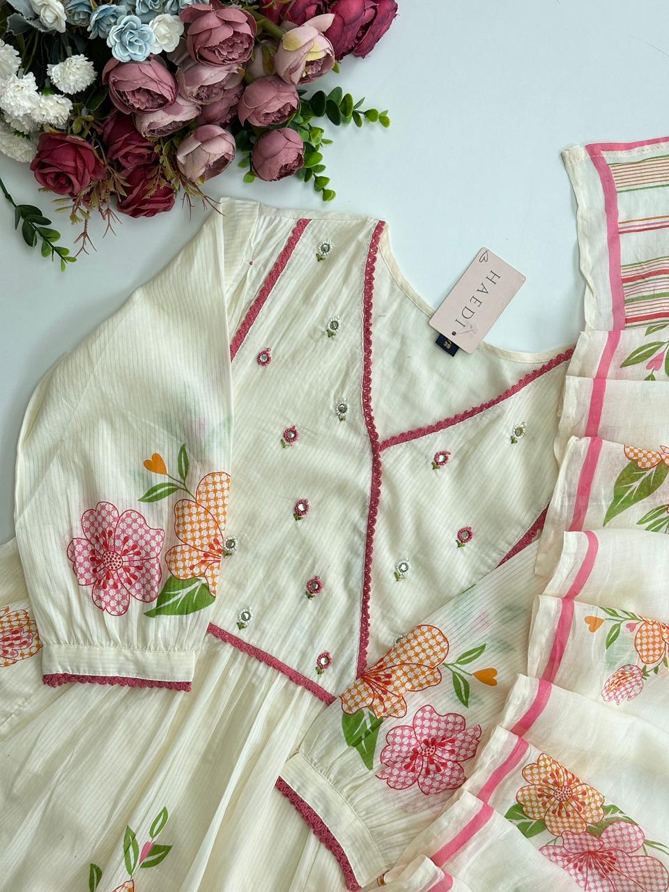 20964 Beautiful cottton anarkali