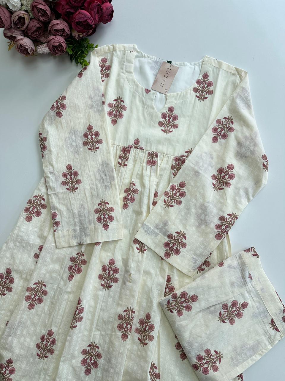 20976 Cotton kurti with pant