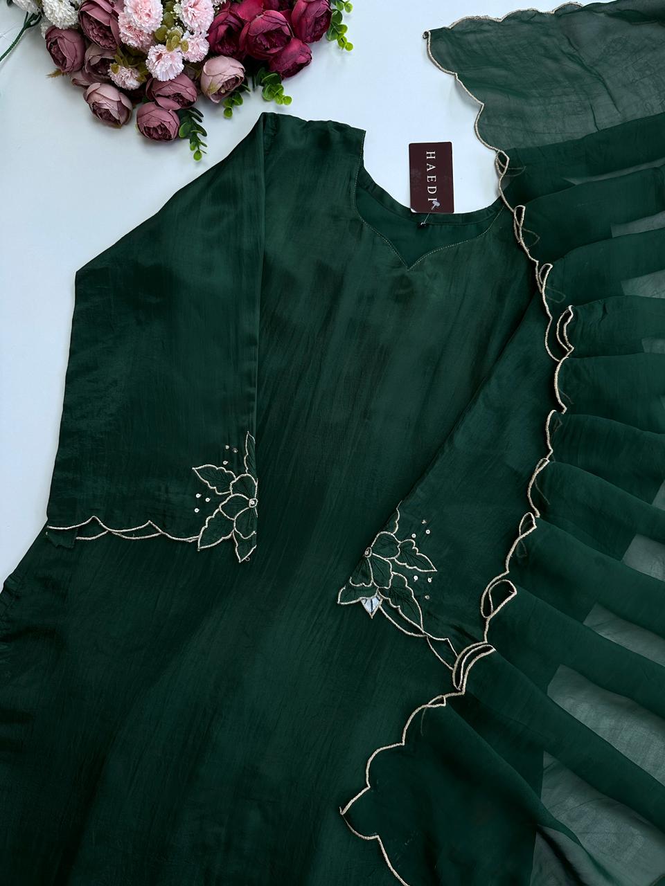 21047 Beautiful embroidered designer suit