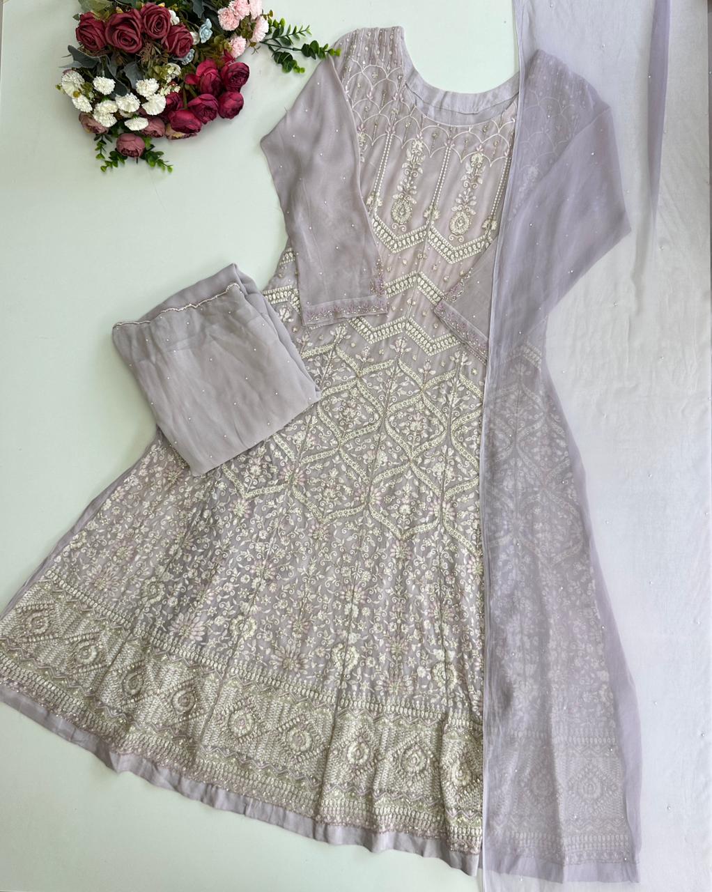 13187 CMD Beautiful partywear gown & palazzo