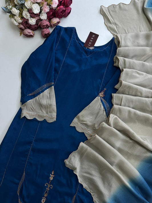 21108 Beautiful handworked designer suit