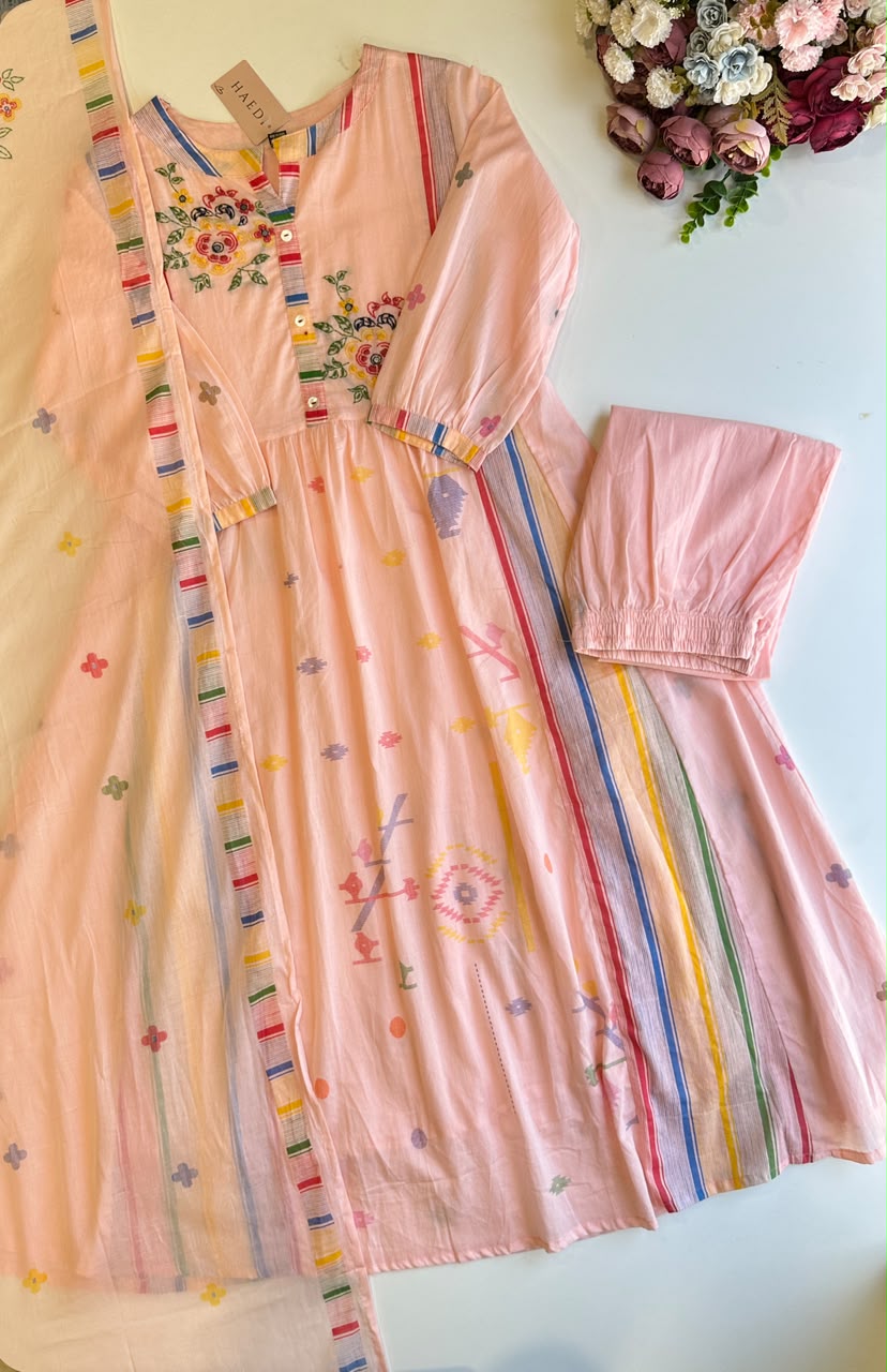 20967 Beautiful mul cotton anarkali