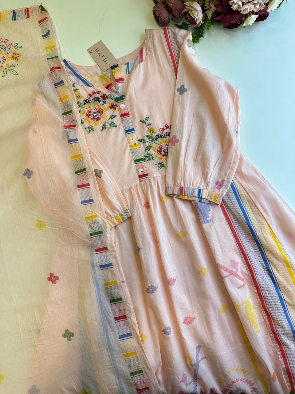 20967 Beautiful mul cotton anarkali
