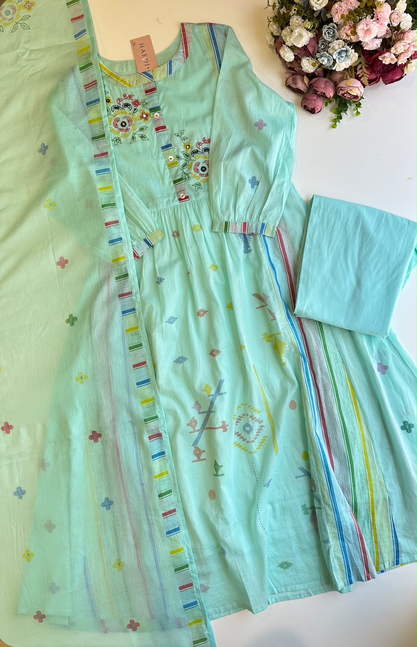 20967 Beautiful mul cotton anarkali
