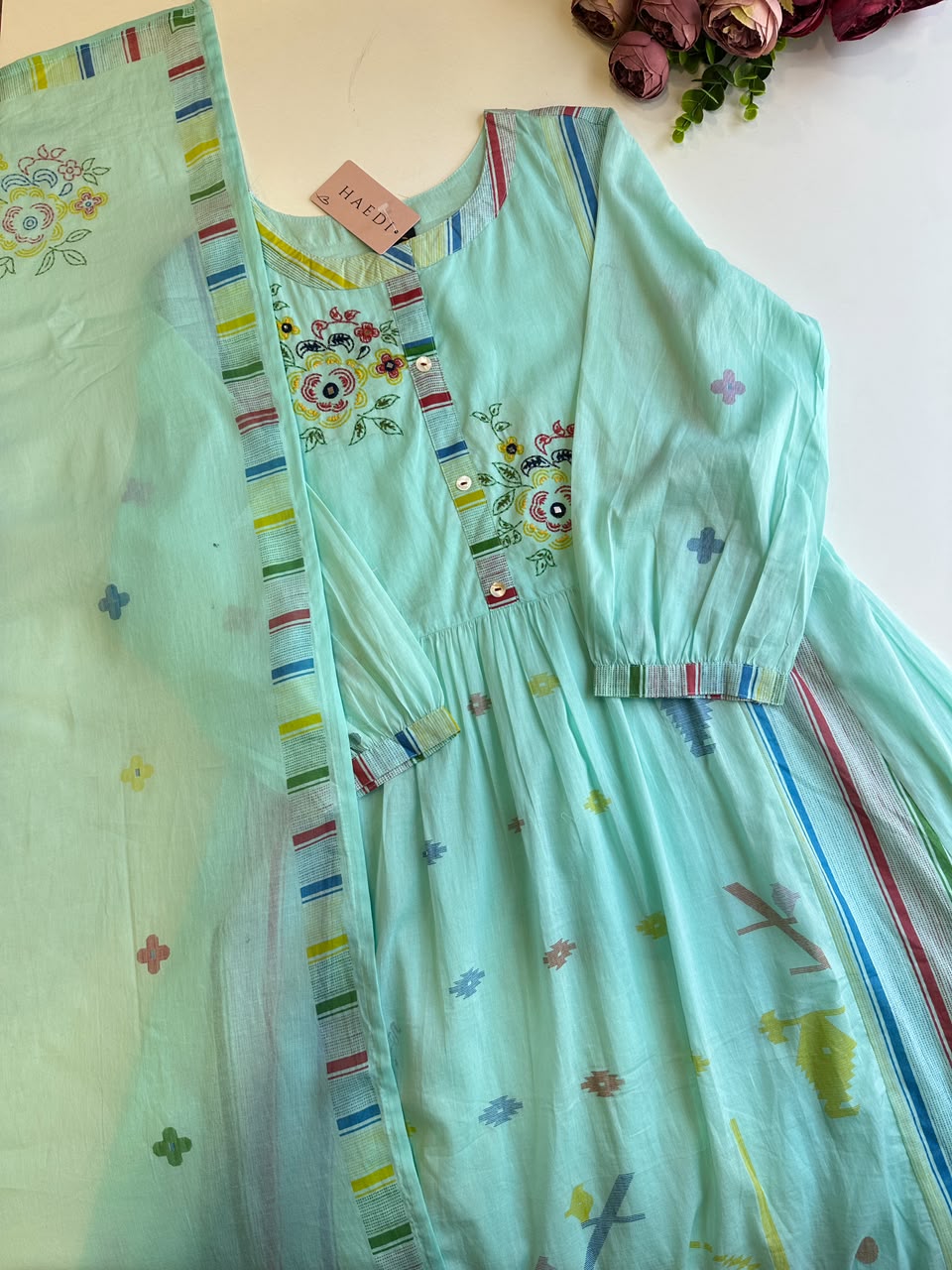 20967 Beautiful mul cotton anarkali