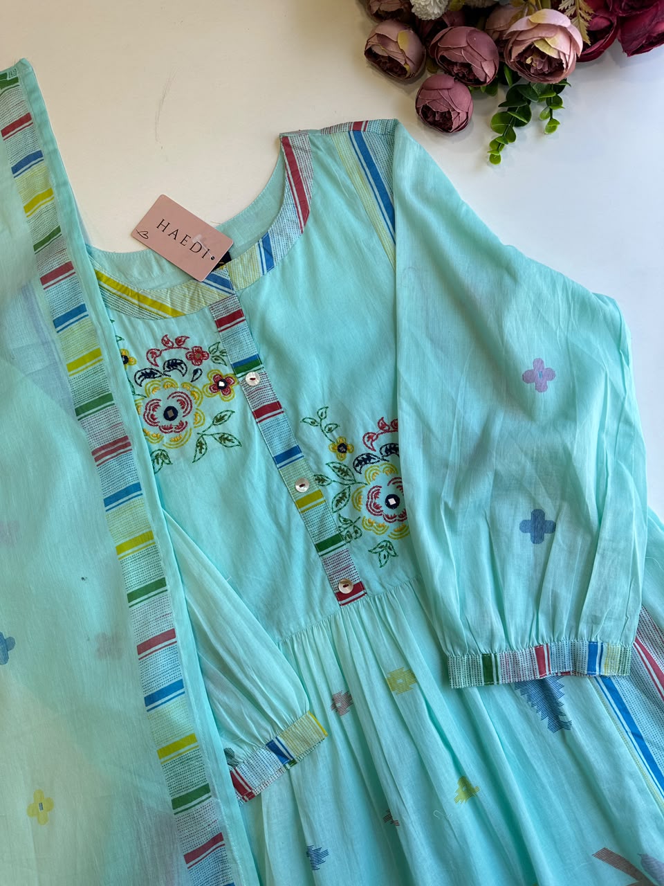 20967 Beautiful mul cotton anarkali