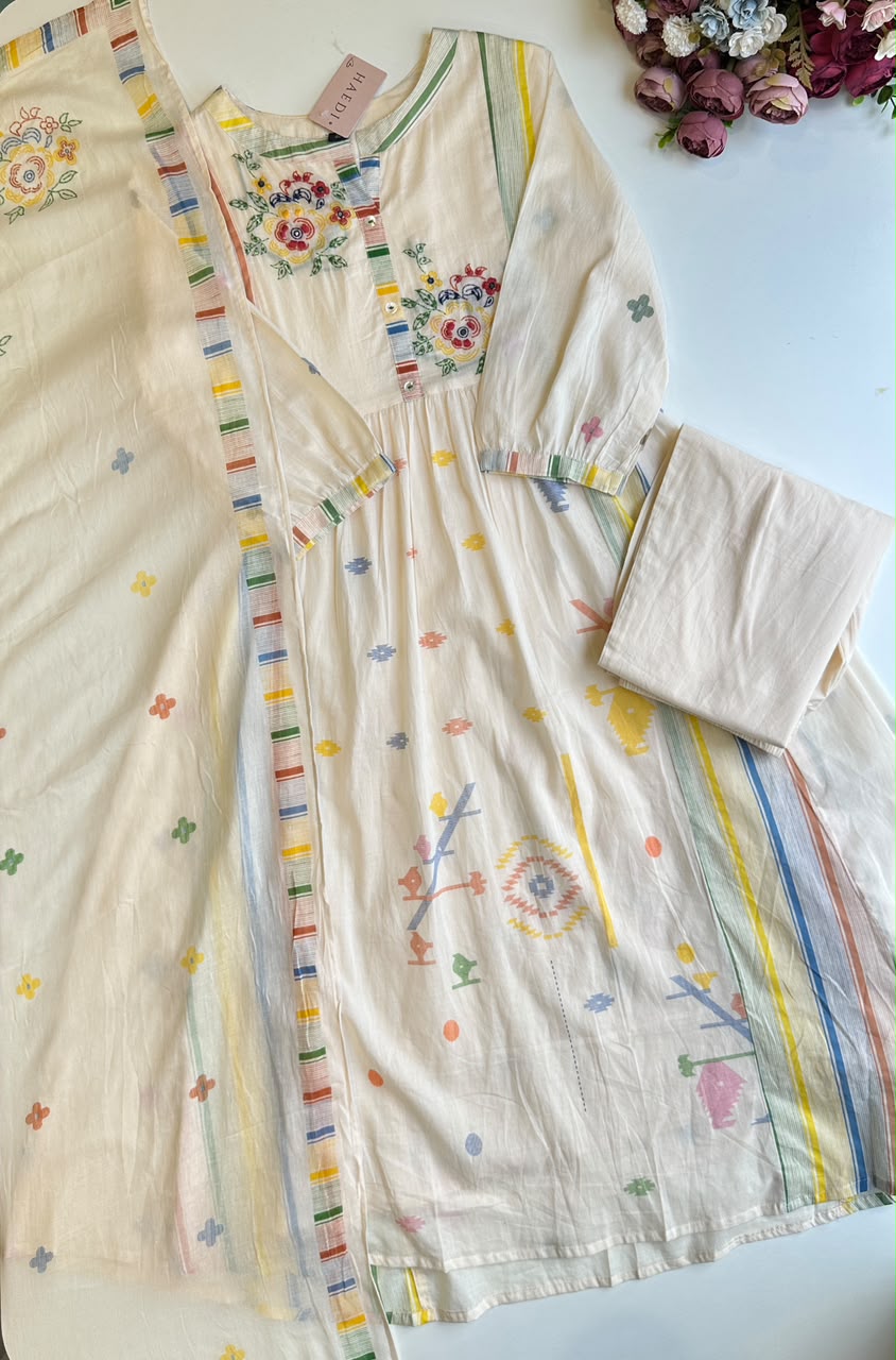 20967 Beautiful mul cotton anarkali