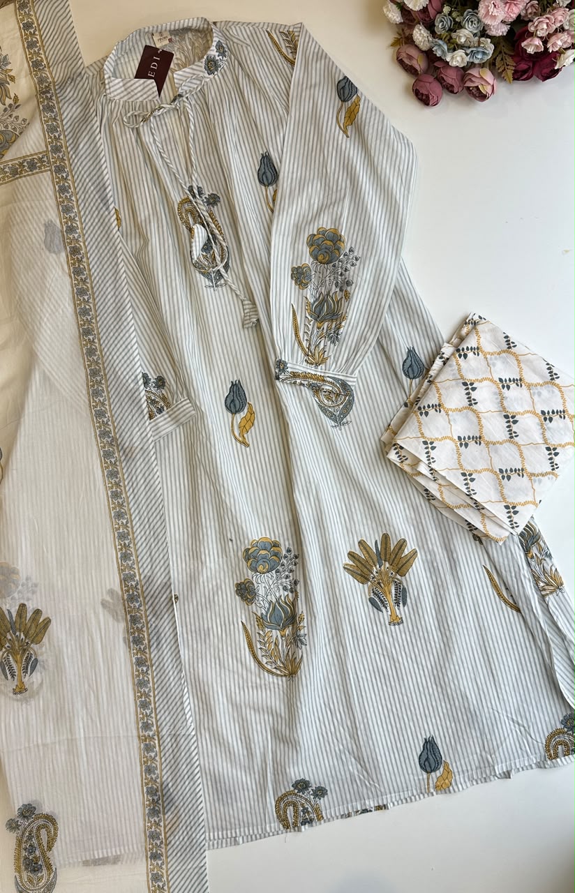 21091/CMD 58795 Beautiful cotton  suit