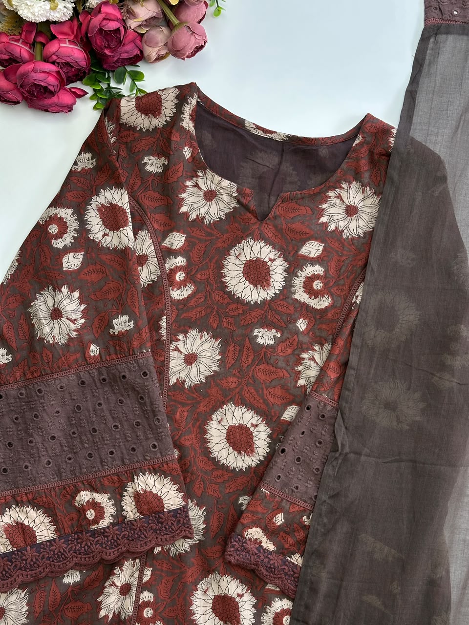 21239/21246 Beautiful Aline suit with pakistani sleeves