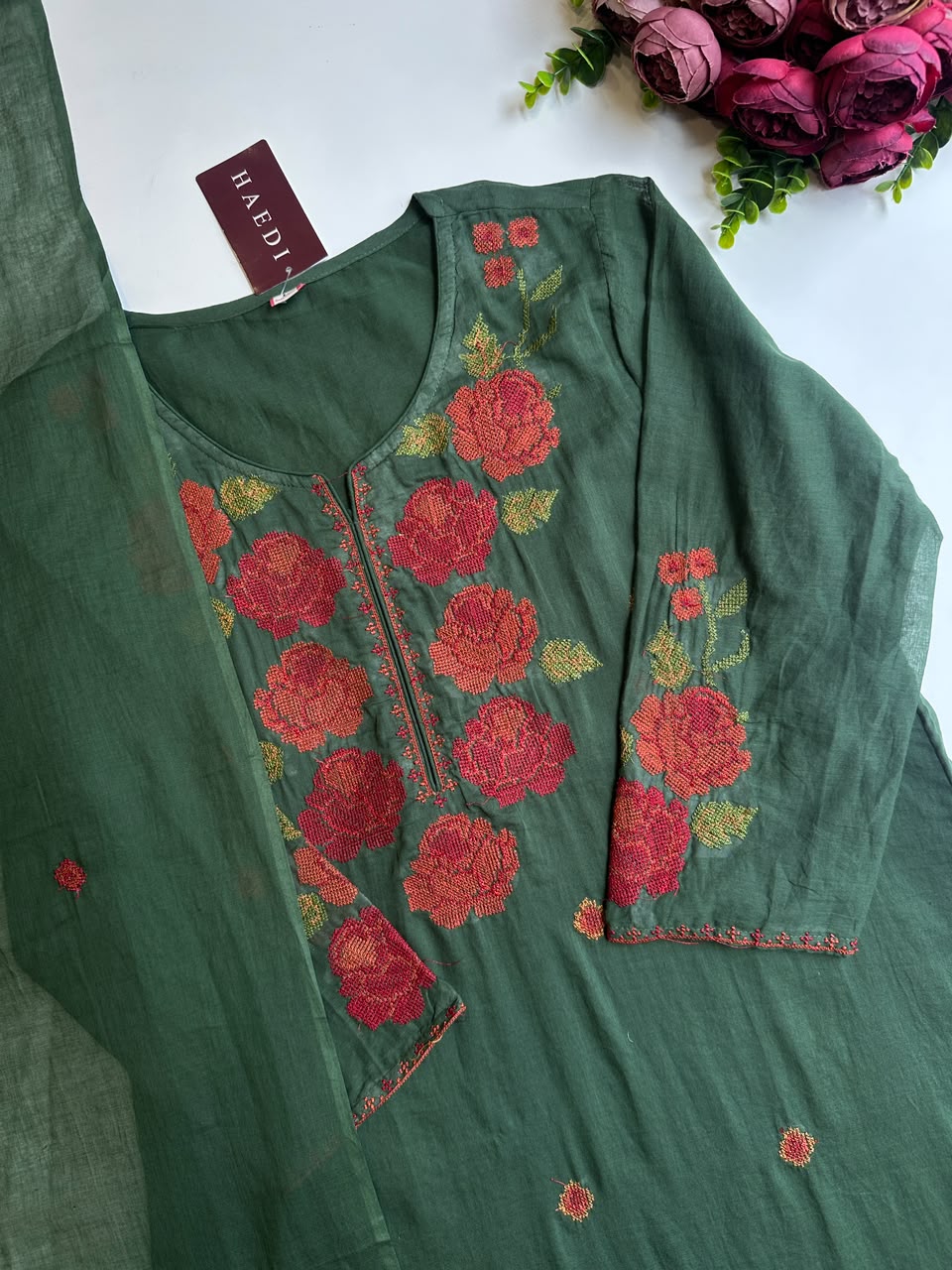 21237 Beautiful mulcotton Aline suit