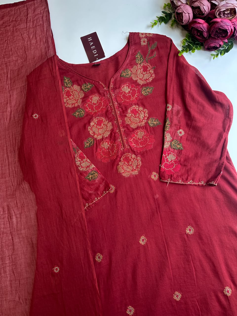 21237 Beautiful mulcotton Aline suit