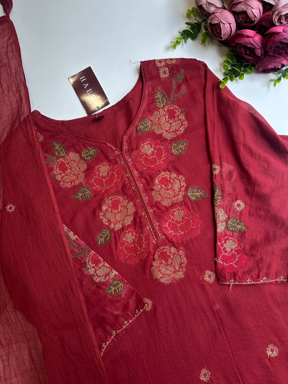 21237 Beautiful mulcotton Aline suit
